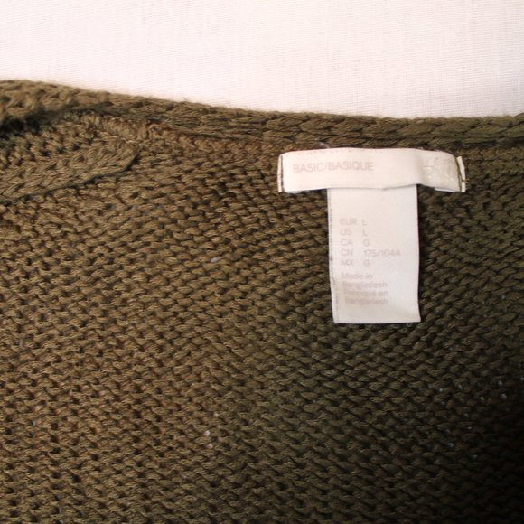 H and m green knit sweater breathable - Picture 4 of 5